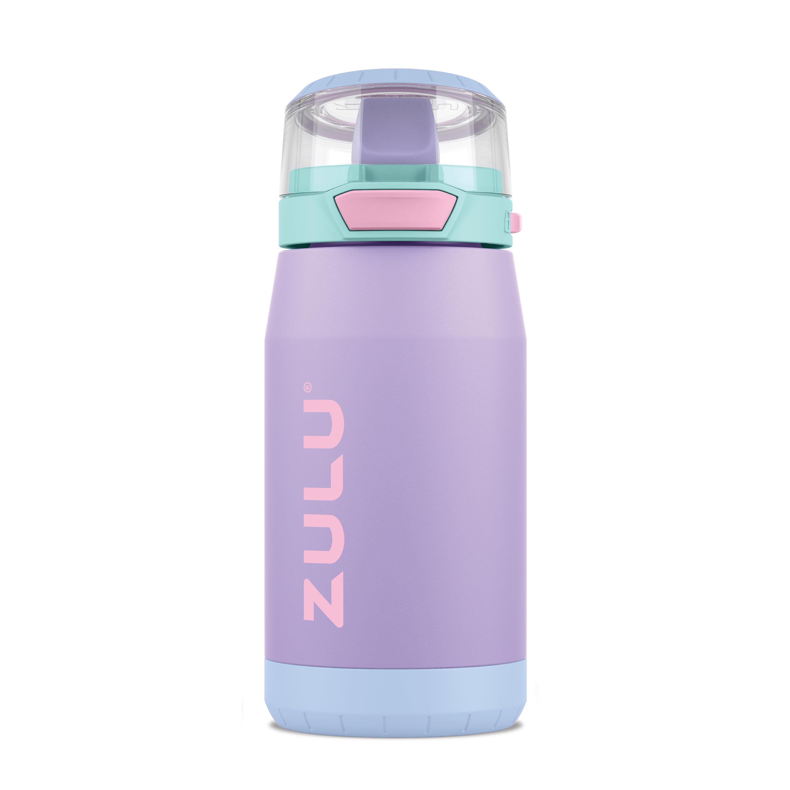 Photo 1 of *MINOR DAMAGE - USED*
ZULU Kids Flex 12oz Stainless Steel Insulated Water Bottle, Toddler Cup with Silicone Spout, Leak-Proof Locking Flip Lid and Carry Loop for School Backpack, Lunchbox, and Outdoor Sports, Sugar Fairy