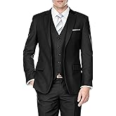 SPTALLFITJSV Men's 3 Piece Suits Slim Fit, Wedding Prom Party Business Suit, One Button Blazer Vest and Pants Tuxedo Set