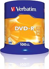 Verbatim 43549 4.7GB 16x DVD-R Matt Silver 100 Pack Spindle view 1