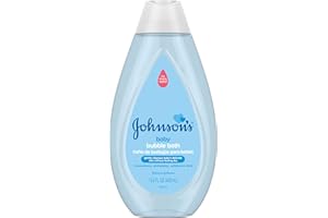 Johnson's Baby Bubble Bath for Gentle Baby Skin Care, Tearless Baby Bubble Bath Gently Cleanses Baby’s Delicate Skin, Hypoallergenic, Tear, Dye, Paraben & Sulfate-Free, 13.6 fl. oz
