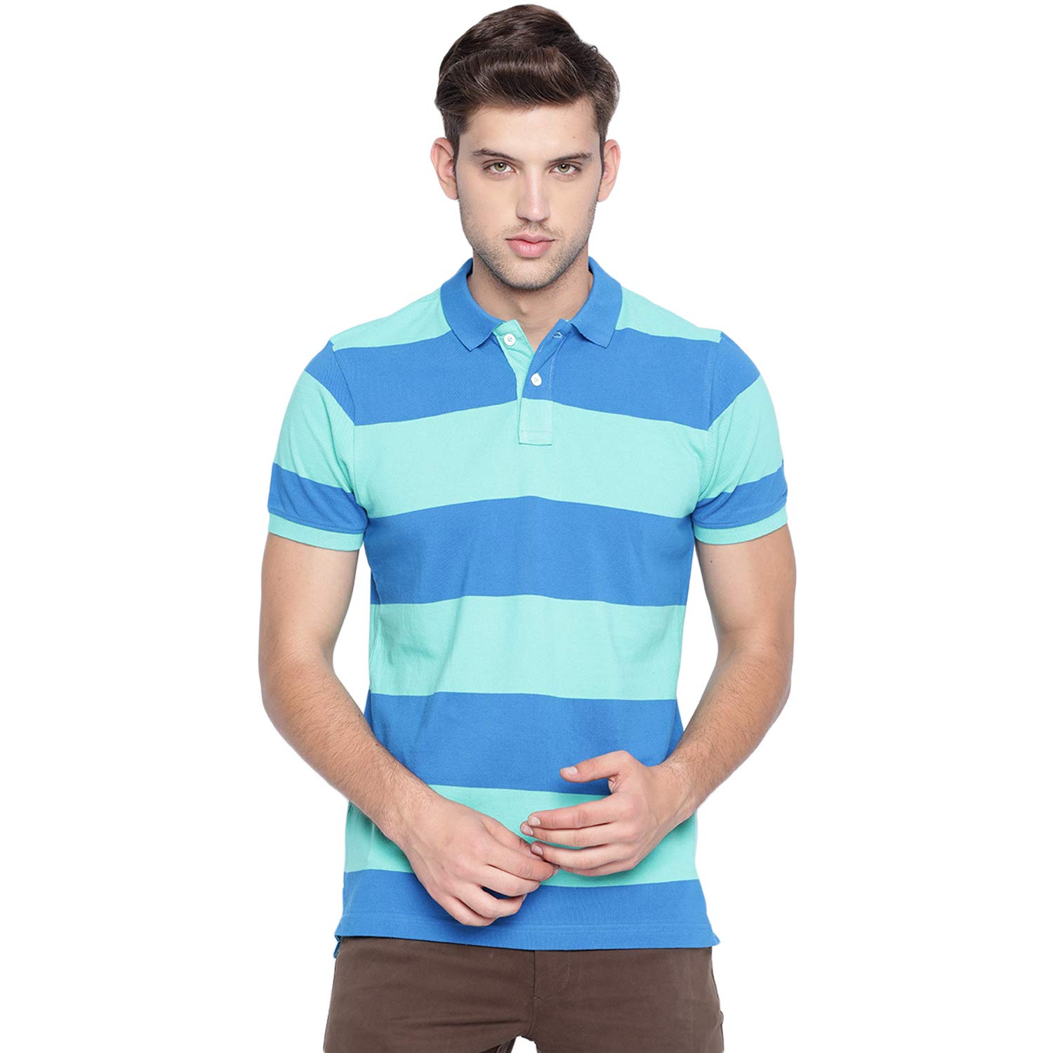 green muscle fit shirt