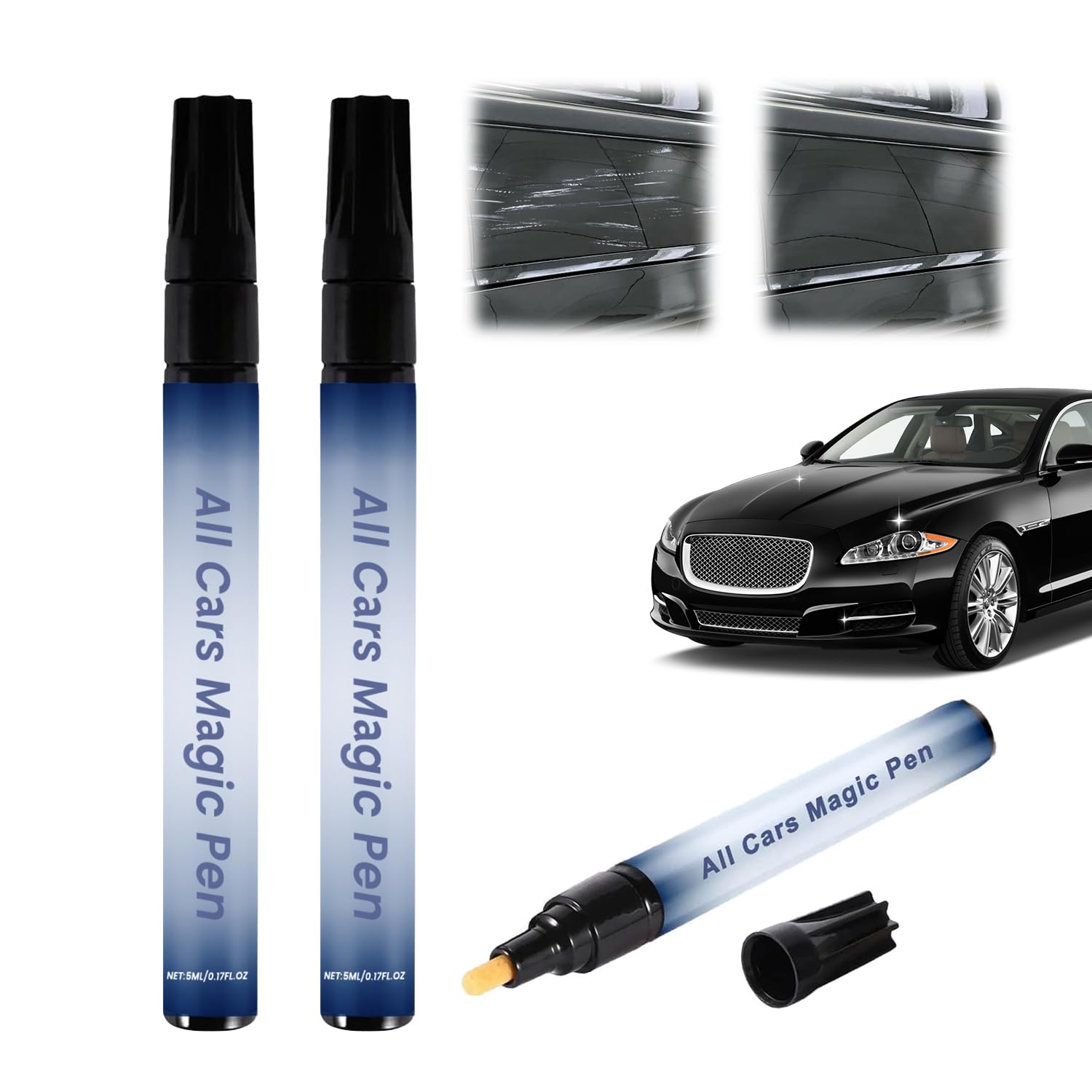 Photo 1 of 2Pcs All Cars Magic Pen-All Cars Magic Pen for Car Scratches,Car Scratch Repair Pen Set,Quick Fix for Scratches and Paint Damage,Fits All Car Colors