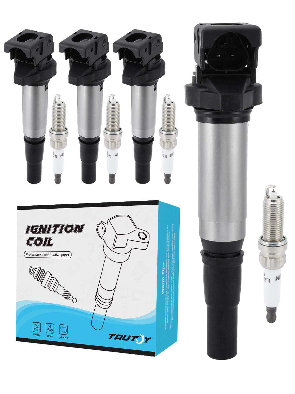 Photo 1 of TAUTOY Set of 4 UF598 Ignition Coil Pack & Iridium Spark Plug (1.6L Only) For Mini Cooper 2007-2015,Countryman 2011-2016,Paceman 2013-2016, Replace # C1692 GN10328 12137575010 1213755001 5C1749 597091