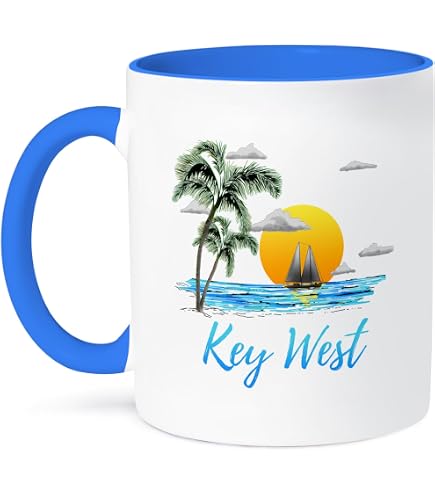 World By Shotglass Key West Kaffeetasse, 510 Ml, Keramik, Mit Florida-Motiv, Sammlerstück, Handgewaschen