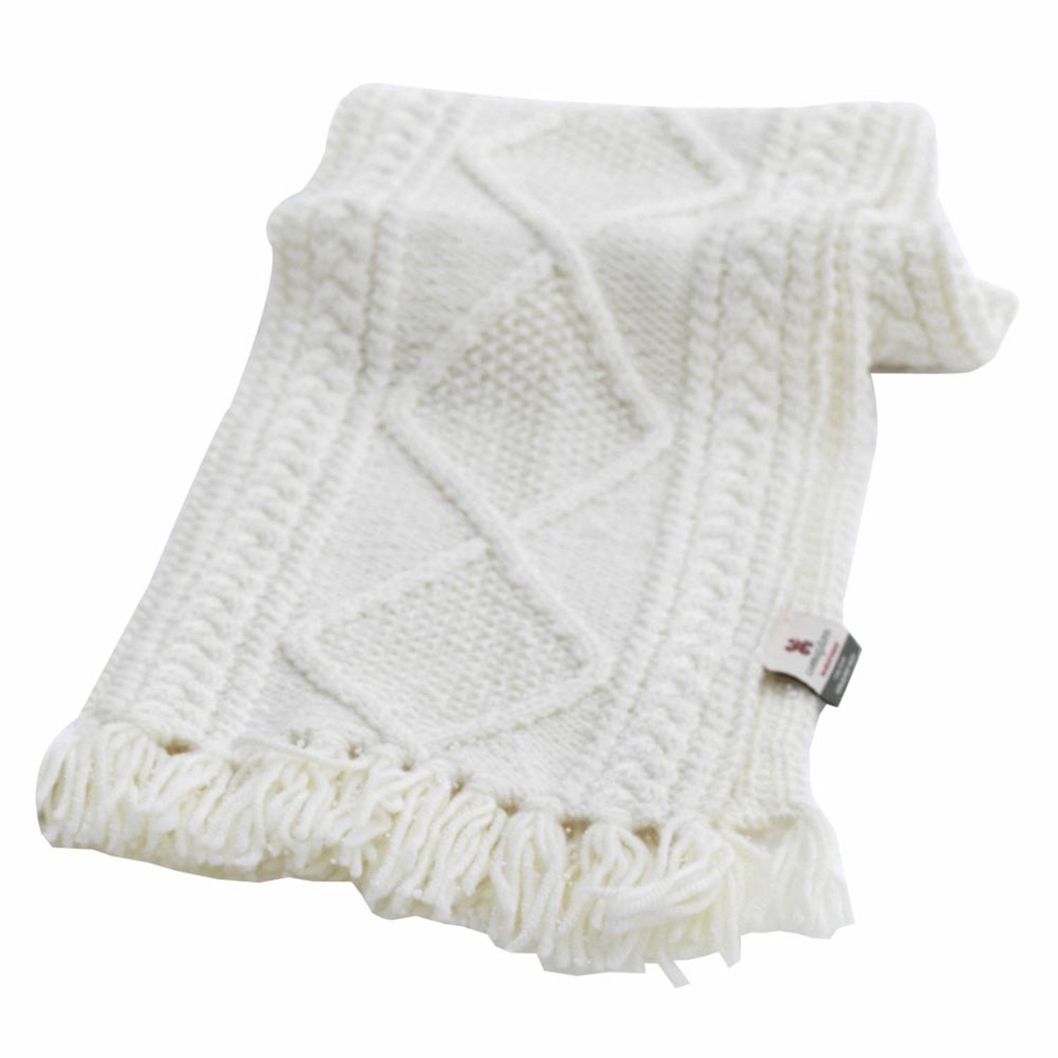 100% Irish Merino Wool Handknitted Aran Scarf by Carraig Donn 100% Irish Merino Wool Handknitted Aran Scarf by Carraig Donn