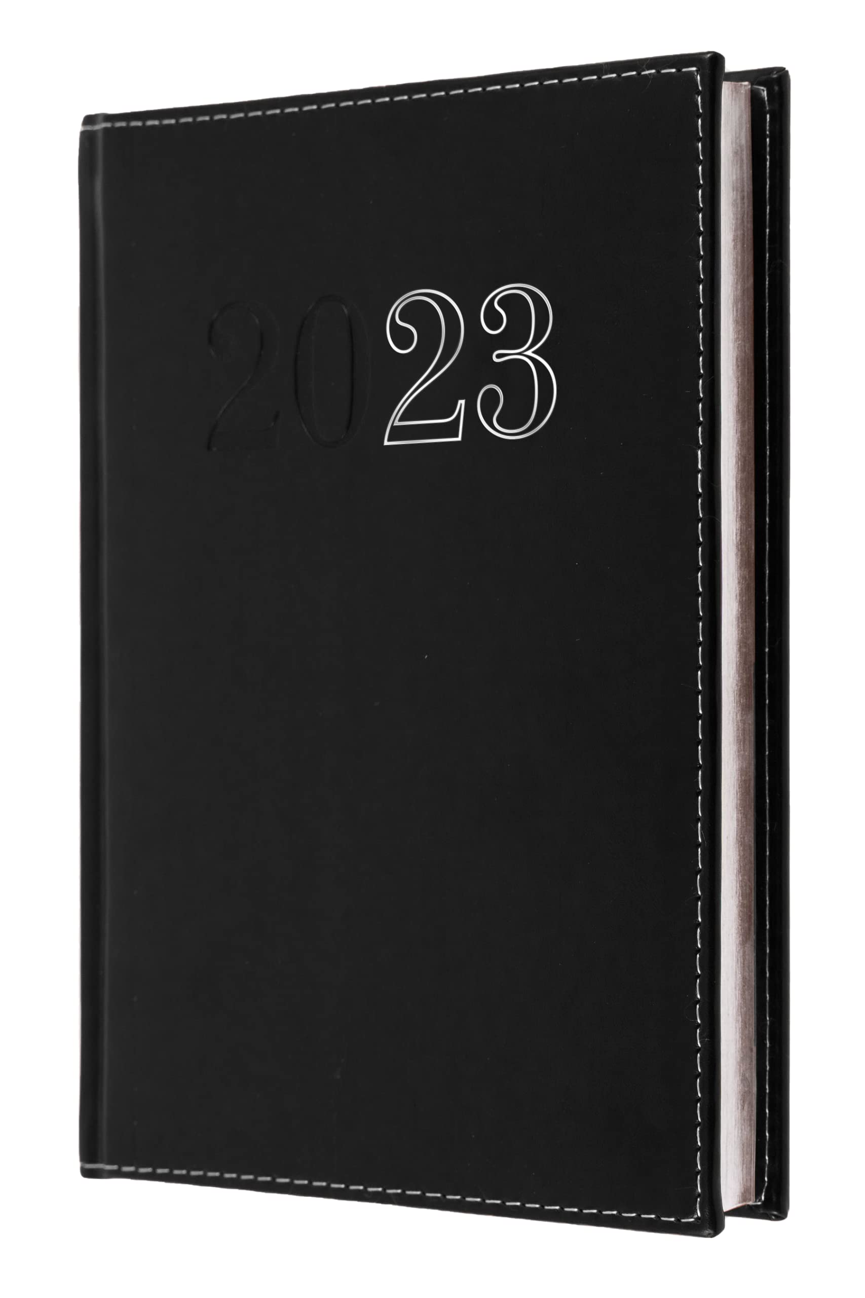 Collins Chelsea A5 Week To View 2023 Diary - Black (ND53.99-23) - Complete Business Planner, Agenda and Journal Organiser
