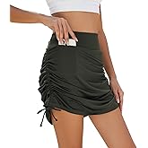 Golf Skorts for Women with Pockets Tennis Skirts Drawstring Athletic Knee Length Casual Skirt Built in Shorts