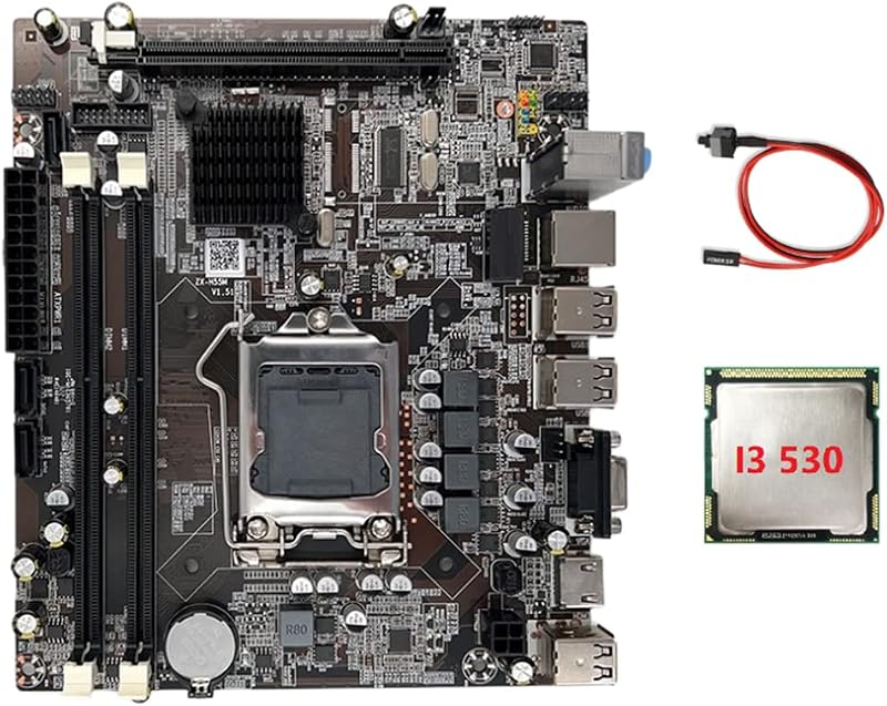 FUNYEE H55 Motherboard LGA1156 DDR3 + I3 530 CPU + Switch Cable Kit