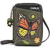 CHALA Wallet Crossbody Cell Phone Purse - Women Faux Leather Multicolor Handbag with Adjustable Strap