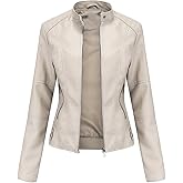 DEAR MODEL Faux Leather Jacket Women Bomber Jacket Women's Belted Motorcycle Jacket