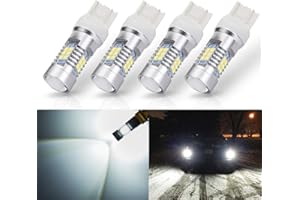 Antline Extremely Bright 7443 7440 T20 7441 992 W21W 21-SMD 2835 Chipsets 1260 Lumens LED Bulb Replacement White for Car Backup Reverse Brake Tail Turn Signal Lights Bulbs DRL (Pack of 4)