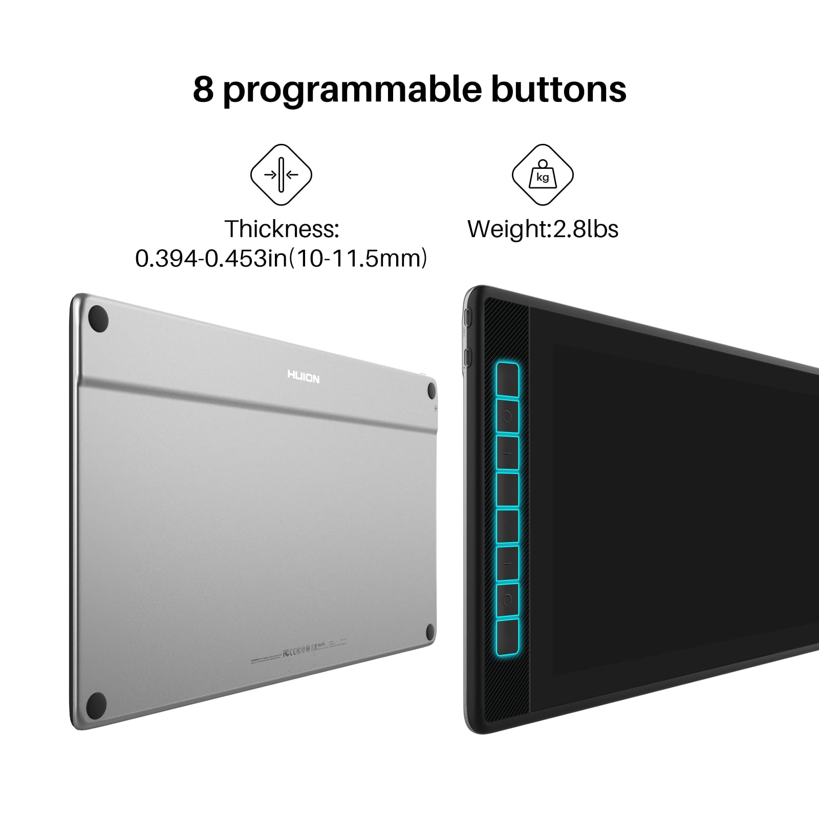 HUION KAMVAS Pro 16 2.5K QHD Drawing Tablet with Screen QLED Full-Laminated Graphics Tablet with Battery-Free Pen, 15.8-inch Digital Art Tablet Compatible with Mac, PC, Android & Linux