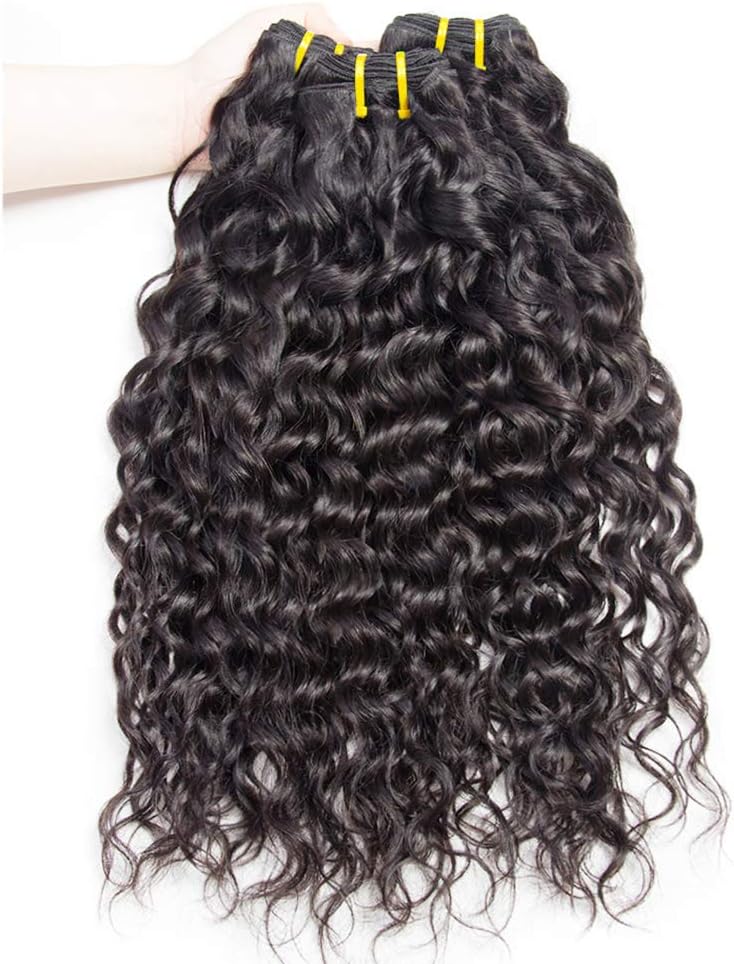 Water Wave Brazilian Hair Bundles: Real Human Curly Weave, 100% Unprocessed Virgin Hair Extension, 3 Bundles, 16, 18 - Image 3