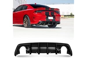 Auraroad Rear Diffuser Compatible with 2020-2023 Charger SRT Hellcat, Scat Pack Widebody Rear Lip Bumper Valance Diffuser, Car Wide Body Kit, Body Splitter Valance (Matte Black)