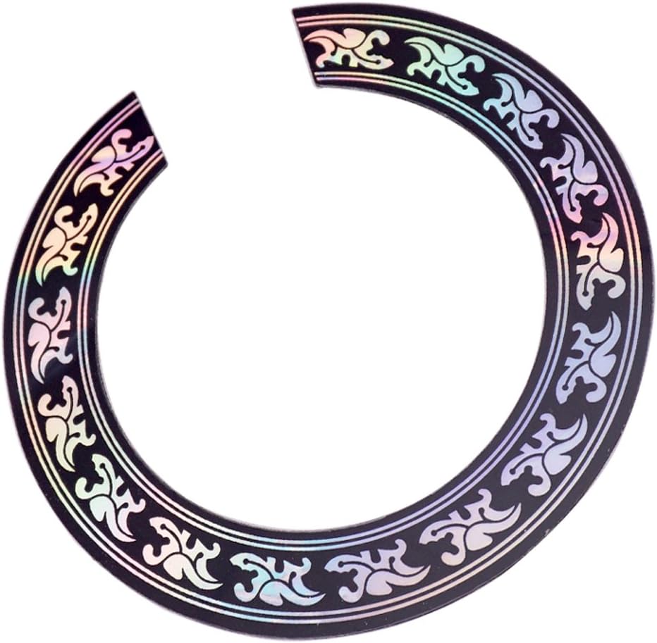 Finest 40 41inch Acoustic Guitar Sound Hole Sticker Decal Black with