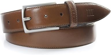 mens cognac dress belt