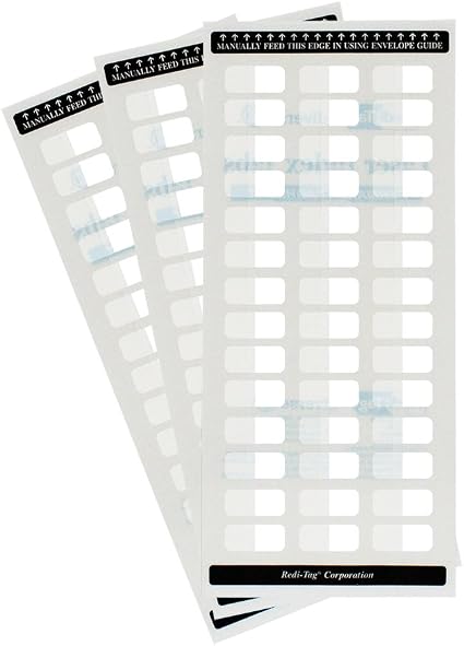 Redi-Tag 33117 Laser Printable Index Tabs 1 1/8 Inch White 100/ Pack : Index Tabs