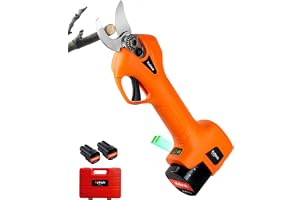 SUNSLASH Cordless Electric Pruning Shears - Brushless Motor, Cuts 1.4 Inch Branches, 2 Batteries, Lightweight 2.5 Lbs