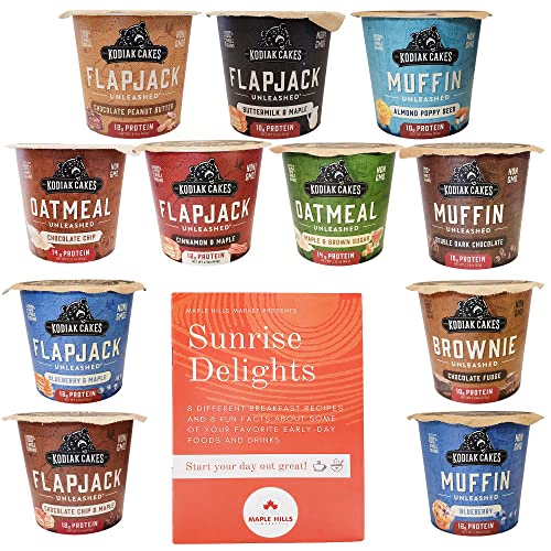 Kodiak Cakes On-The-Go Cups Variety Pack - 12 New Flavors Sampler With...