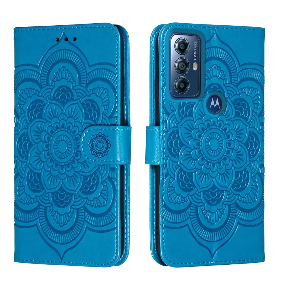 Photo 1 of shingtomua for Motorola Moto G Play 2023, Moto G Pure, Moto G Power 2022 Case Wallet with Card Holder Kickstand Magnetic Soft Leather Flip Fold Case for Moto G Play 2023 Cover (Blue)