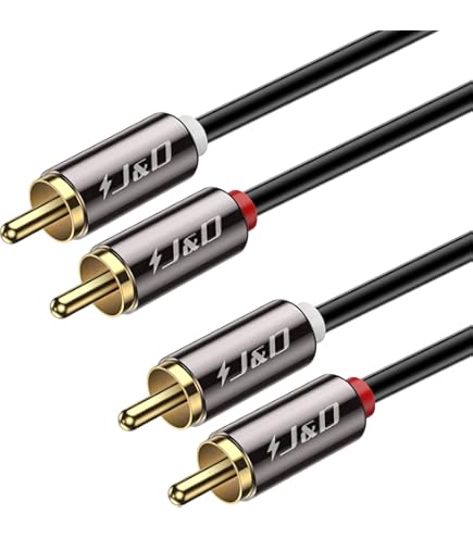 Amazon.com: J&D 2 RCA Extension Cable, RCA Cable, Gold Plated