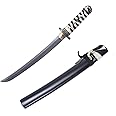 Siwode Handmade Sharp Sword,Zinc Alloy Tsuba, Japanese Ninja Samurai Tanto Short Katana (High Carbon Steel 1060) 20-Inch