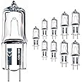 Vinaco G8 Bulb, 10 Pack G8 Halogen Bulb 50W, High Output G8 120V 50W with G8 Base, 2800K Warm White G8 Light Bulb Dimmable, G8 Xenon Bulb 50W for Range Hood, Cabinet, Chandelier, Table Lamp