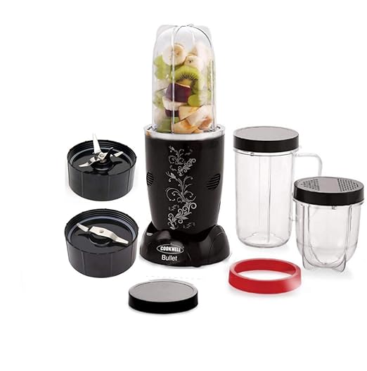 Cookwell Mixer Grinder, 450W, 3 Jars (Black)