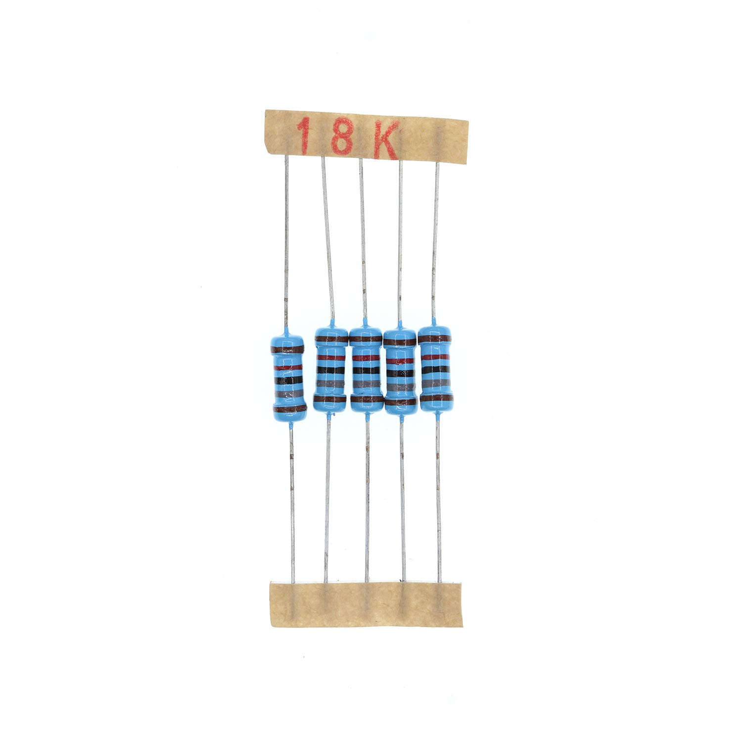 HUABAN 100PCS 1 Watts 1W 18K Ohm 1% Metal Film Resistor