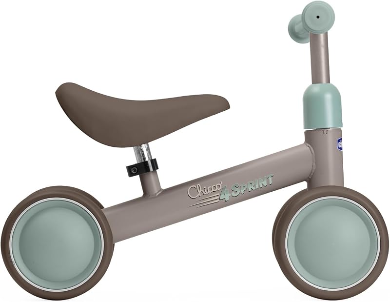 Triciclo Bebé 1 Ano, Baby Ride-on, Bicicleta sem pedal, 1-3 Anos, max 20 kg, Brinquedos Infantis, Presente Menino, com Rodas De Borracha, Assento Macio, Alças Antiderrapantes, Bege