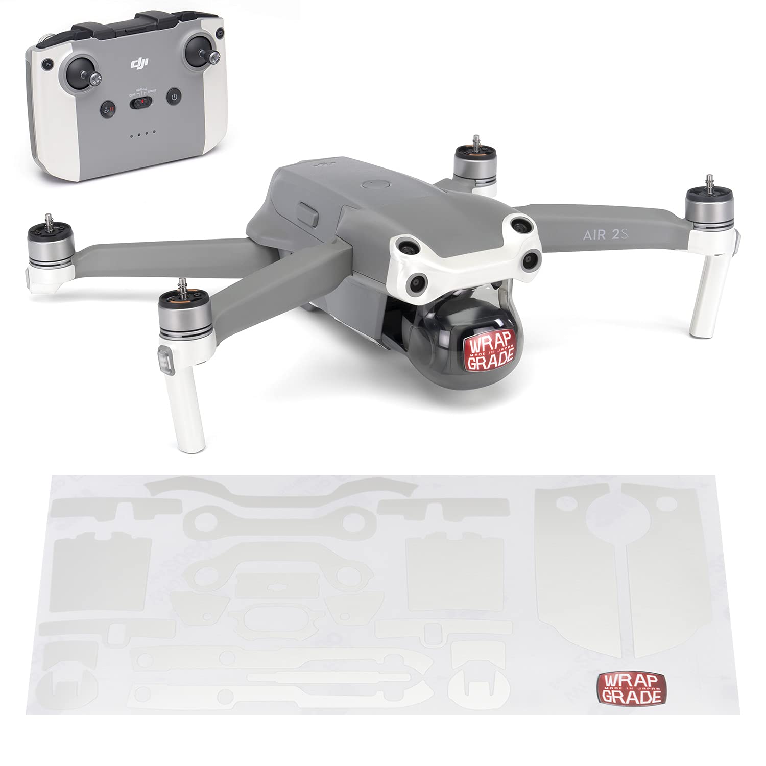 Wrapgrade Skin Compatible with DJI Air 2S | Accent Color A (MADAGASCAR PEARL)