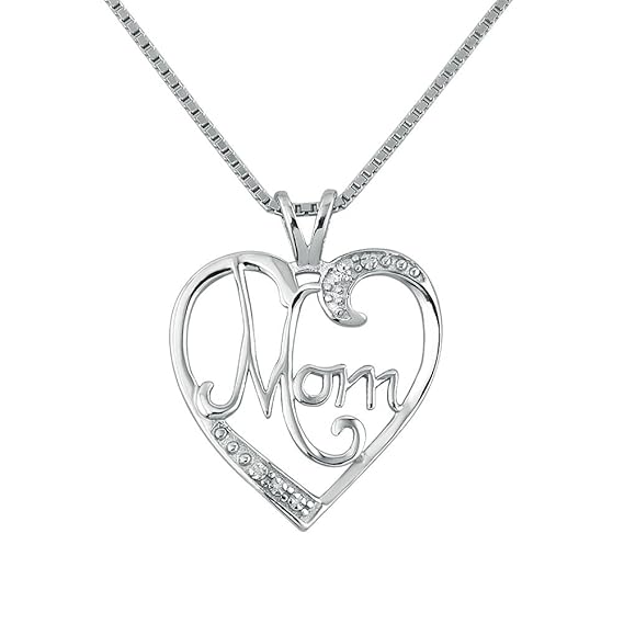 open heart mom necklace