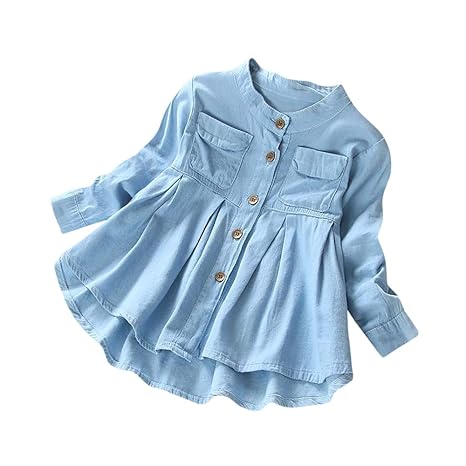 baby girl denim button up shirt