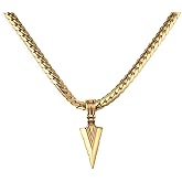 JEM Renaissance Chain and Pendant Arrowhead Gold-plated Stainless Steel for Men and Women