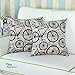 CaliTime Canvas Throw Pillow Cover Shell for Couch Sofa Home Decoration City Buildings Brown Bicycles Wheels 18 X 18 Inches