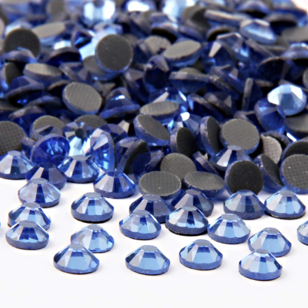 Crystal Hotfix Rhinestone,Machine Cut Stone 2880pcs/pkg (Lt.Sapphire,SS6/2mm)