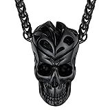 ChainsHouse Skull Charm Head Necklace Celtic Knot