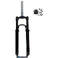 CDHPOWER MTB Suspension Fork 26 Inch, 28.6mm Straight Tube Manual Lockout Ultralight Aluminum Alloy and 1-1/8 inch headset Combo