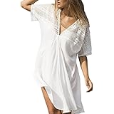 Auwer Cover up Dress, Women's Lace Swimwear Cover up Dress Beach Sexy Swimsuit Smock Blouse