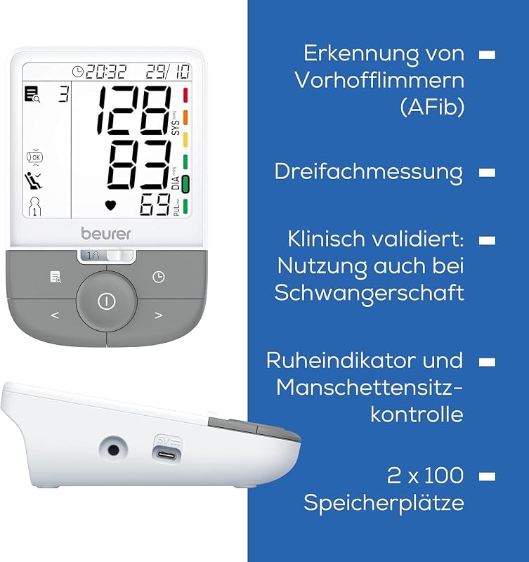 BM 53 Oberarm-Blutdruckmessgerät, klinisch validiert für Schwangere