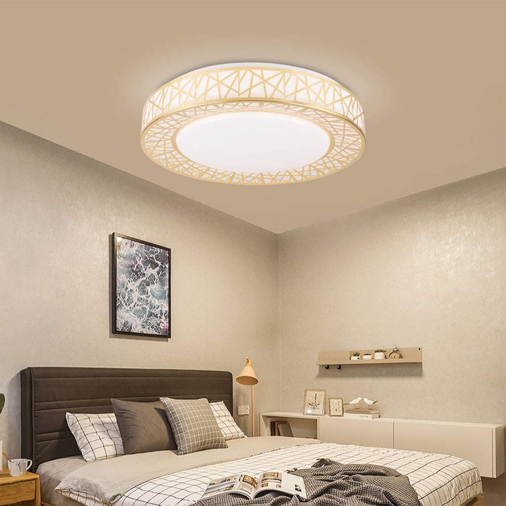 Neporal LED Ceiling Light Fixture,16 Inch-30W-Flush-Mount-Ceiling-Light,3 Color Temperature Light Fixtures Ceiling for Bedroom,Kitchen,Living Room