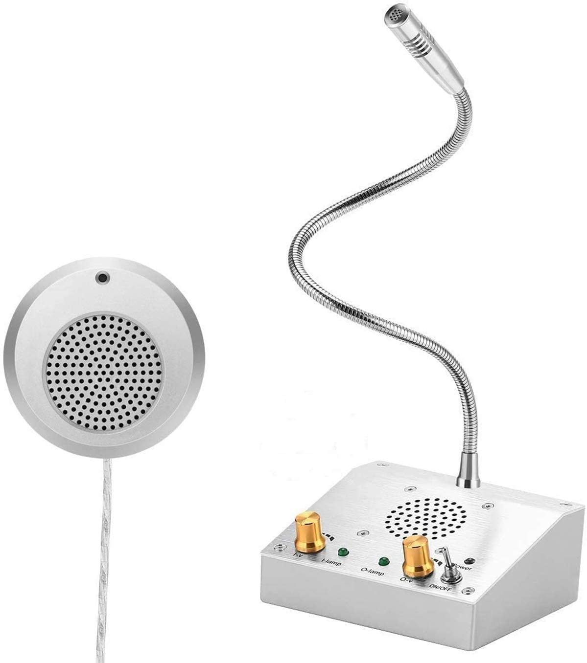 Window Counter Intercom Elikliv Counter Intercom System Dual-Way Window Intercom Talk Through ...