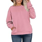 VISLILY Womens Plus-Size Sweatshirts Casual Oversized Pullover Tops Long Sleeve Cute Loose Side Slit Tunics with Pocket
