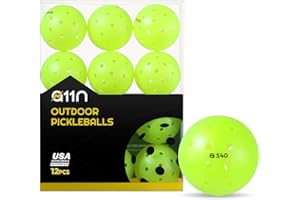 A11N SPORTS A11N S40 Outdoor Pickleball Balls- USA Pickleball Approved for Tournament Play, 3/6/12/50-Pack, Neon Green/Fuchsia/Tangerine