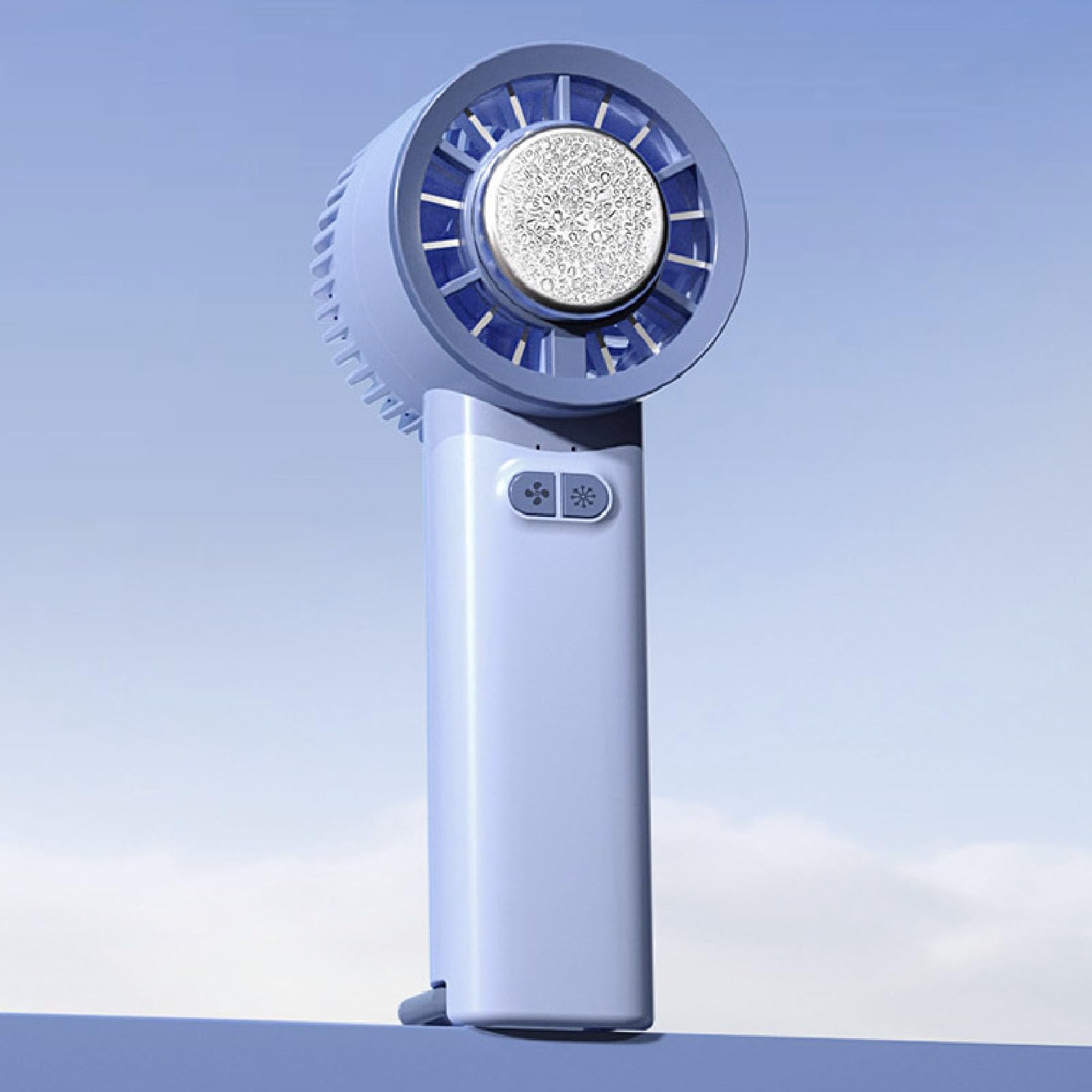 Cuifati Portable Fan For Travel, 3 Speeds Low Noise Mini Handheld Cooling Fan, USB Rechargeable Small Pocket Fan with Cold Compress Function, Summer Essential, Gifts For Women (Blue)