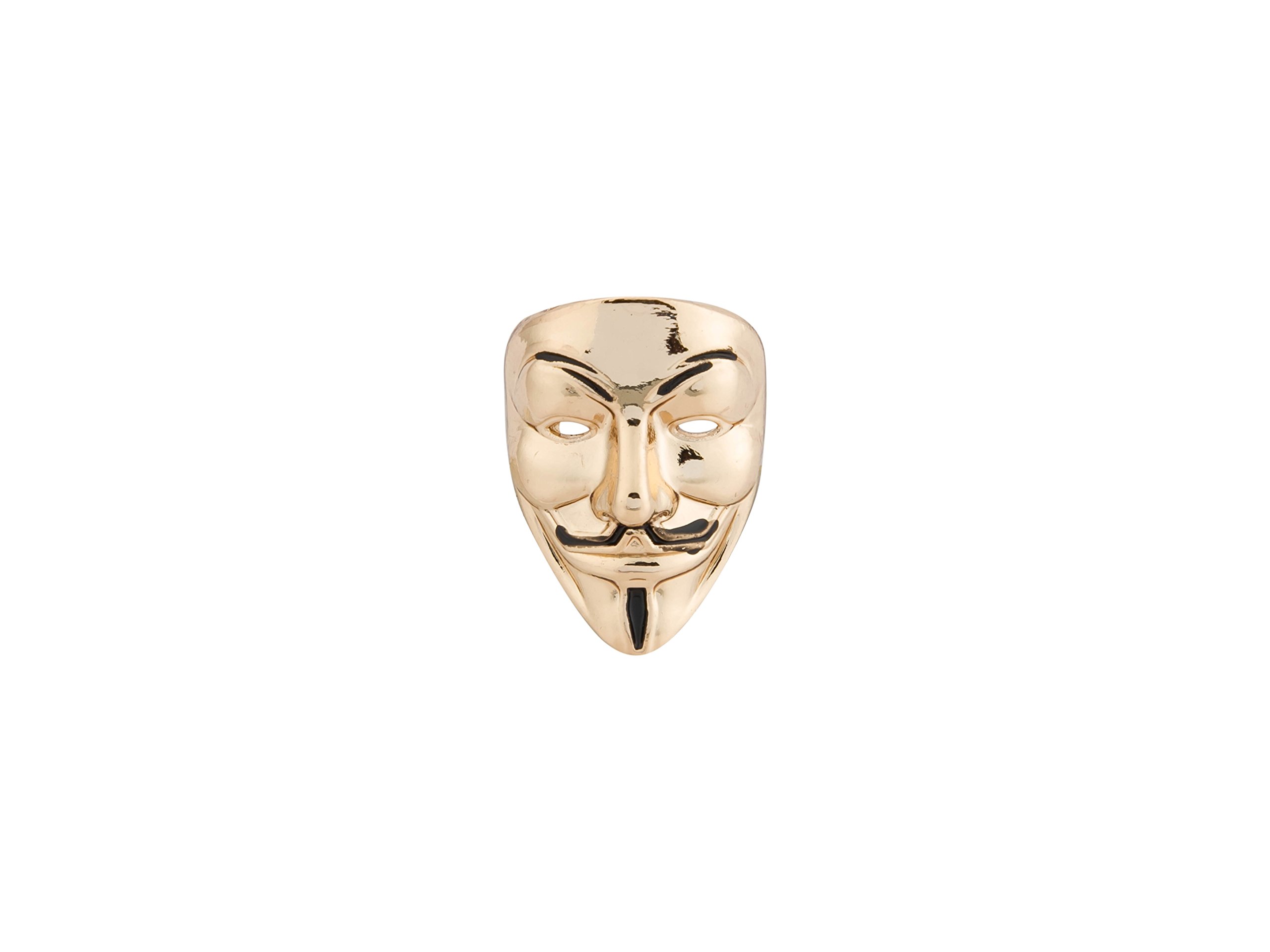 Brooch Lapel Pin for Men Golden Anonymous Mask Lapel Pin Golden Badge Coat Suit Wedding Gift Party Shirt Collar Accessories
