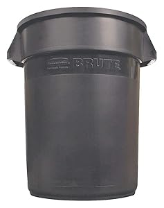Food-Grade Waste Container, 20 gal, Blk