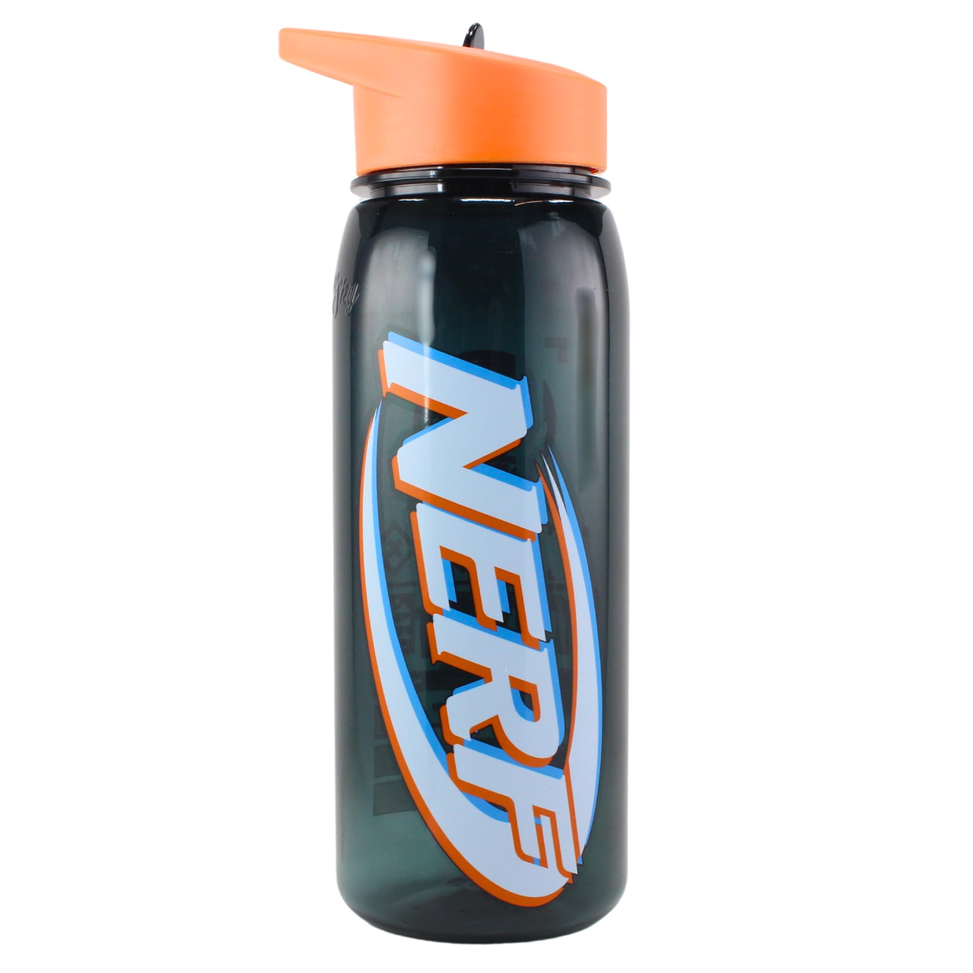 Nerf Tactical Flip Top Water Bottle with Name Tag - 650ml BPA Free