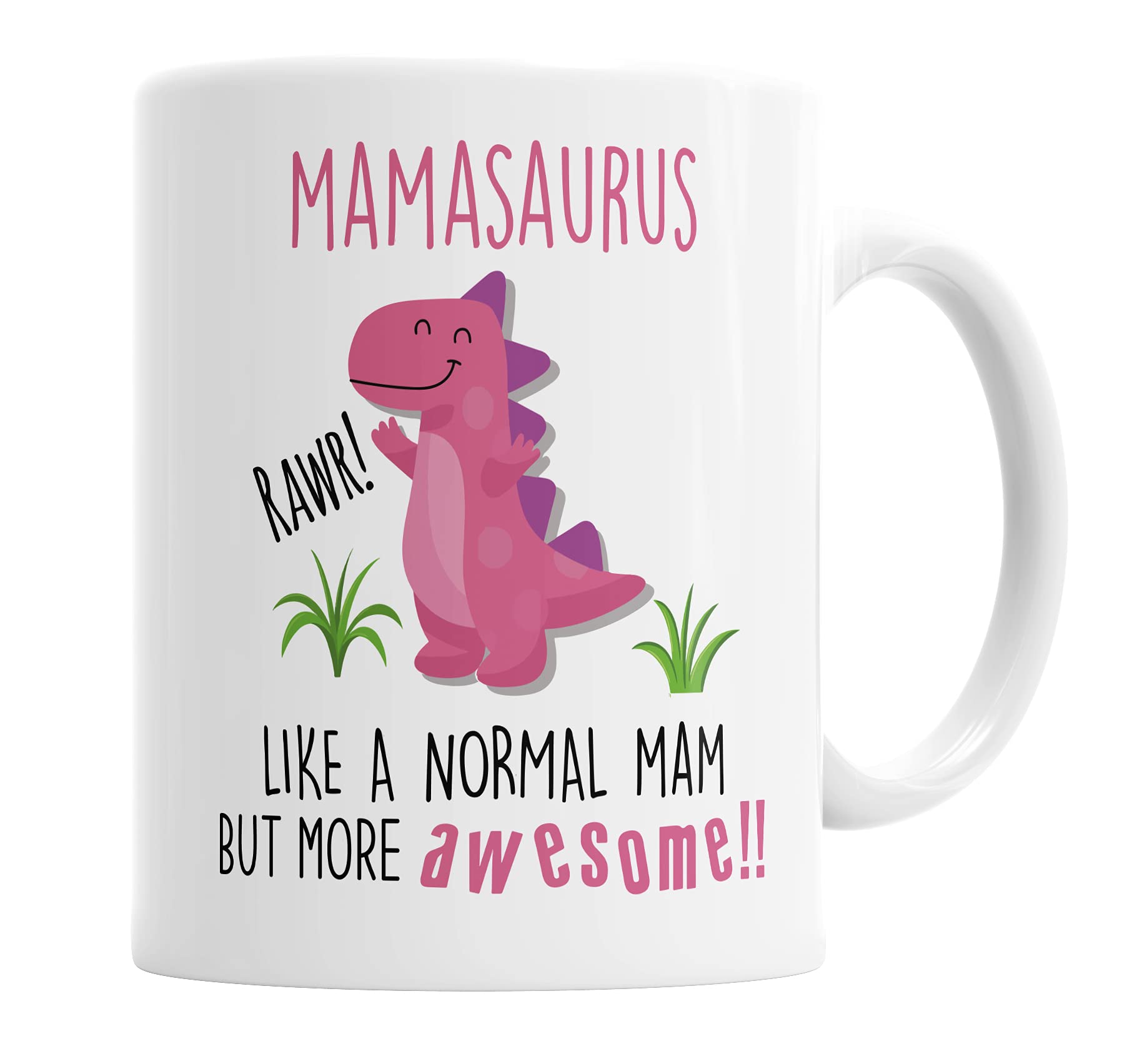 Mamasaurus Mug Mam Dinosaur Cup for Fathers Day Birthday Christmas Funny Mug Present for Mam