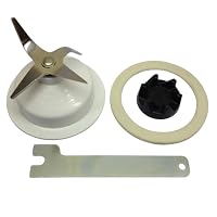 Tbest Lame Di Ricambio Per Frullatore 600/900 W - Base A Croce In Acciaio Inox Con Guarnizione - Parti Di Ricambio Universali - 2